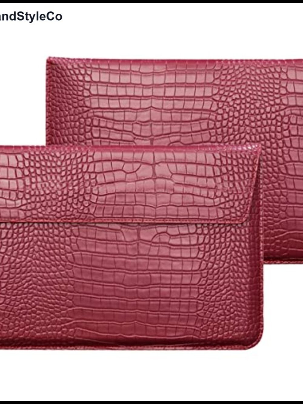 Waterproof Crocodile Grain PU Leather Laptop Sleeve 15 inch MacBook Air Pro